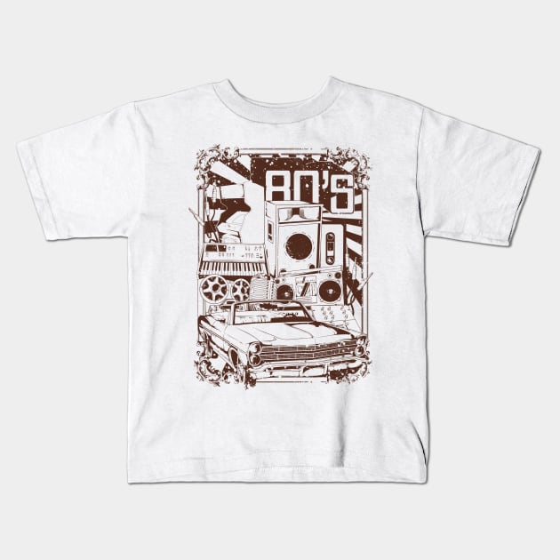 80's expo Kids T-Shirt by MineLabel